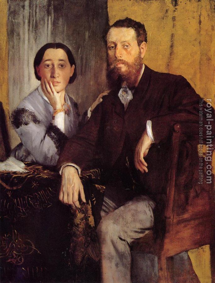 Edgar Degas : Edmond and Therese Morbilli